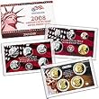 2008 - GEM SILVER PROOF - U.S. PROOF SET - INCLUDING 5 QUARTERS & 4 PRESIDENTIAL DOLLARS