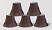 Urbanest Chandelier Lamp Shades 6-inch, Bell, Clip On, Chocolate (Set of 5)