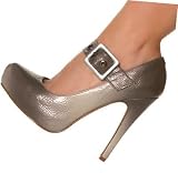 SALE Sidestep Hollywood Heels Grey Silver Multi Size: 10 high heels