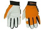 Produkt-Bild: Dunlop 360118 Allzweck Arbeitshandschuh Ziegenleder / Polyester, orange, Gr&ouml;sse L, Kategorie 2 zertifiziert, EN 388/3111