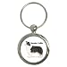 Border Collie Key Chain (Round)