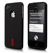 SoftGrip Black - Premium Silikon-Tasche, Case für Apple iPhone 4S & iPhone 4