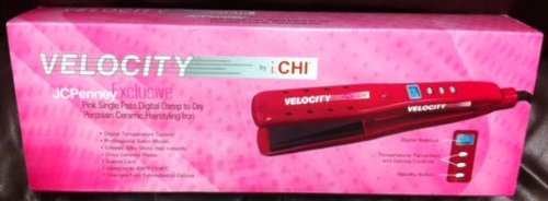  Chi Velocity Pink Single Pass Digital Damp to Dry Porcelain Ceramic Hair Styling Iron 