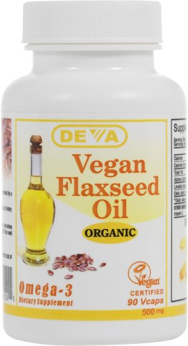 Deva Vegan Vitamins Flax Seed Oil, 500 mg (Pack of 2) by DEVA Vegan Vitamins