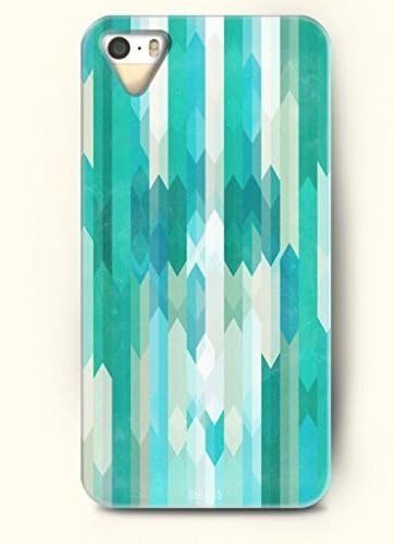 OOFIT Phone Skin Apple iPhone case for iPhone 5 5s ( 5C EXCLUDED ) -- Teal and Turquoise Geometric Pattern
