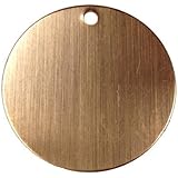 RMP Stamping Blanks, 1" Round W/hole, 16 Oz. Copper, 24 Ga., - 10 Pack