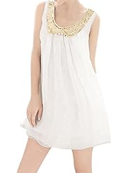Polyester Tiered Sequined Babydoll Sleeveless Mini Dress 