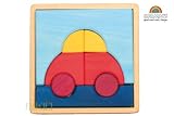 Handmade Wooden Bright Car Puzzle