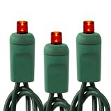 Red - 70 LED Bulbs - Wide Angle Lens - Length 23.3 ft. - Bulb Spacing 4 in. - Green Wire - Polka Dot Christmas Mini Light String - HLS 45602