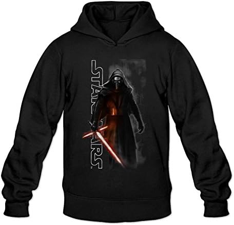 huaxian mens 100% Cotton Star Wars The Force Awakens Kylo Ren Awakened Graphic Pullover Hoodie