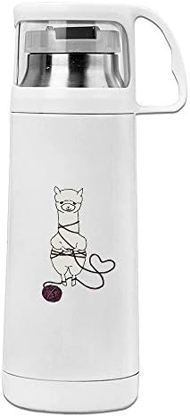 Starbks Love Alpaca With Woolen Yarn Stainless Steel Vacuum Insulated Water Bottle White