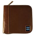 Carolina Panther Brown Square Leather CD Case