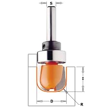 CMT 851.502.11B Bowl & Tray Router Bit 1/2-Inch Shank, 1-1/4-Inch Cutting Diameter, 5/8-Inch Cutting Length With Bearing