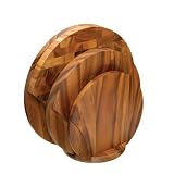 Review Kitchen Craft  / Natural Elements Acacia Wood Chopping Board Set with 3 Boards & Stand