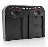 Polaroid Double (Dual) Battery Charger "" Charge 2 Batteries At The Same Ti ....