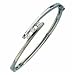 14kt White Gold Three Stone Diamond Bangle Bracelet