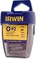 Irwin 357320 #2 Phillips Bit Tip, 20 Pack