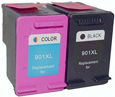 CINK Compatible Ink Cartridges Replacement for Hp 901 (1 Black, 1 Tri-color) 2 Packs for Officejet 4500 4500 Wireless J4524 J4535 J4540 J4550 J4580 J4585 J4624 J4660 J4680 J4680c