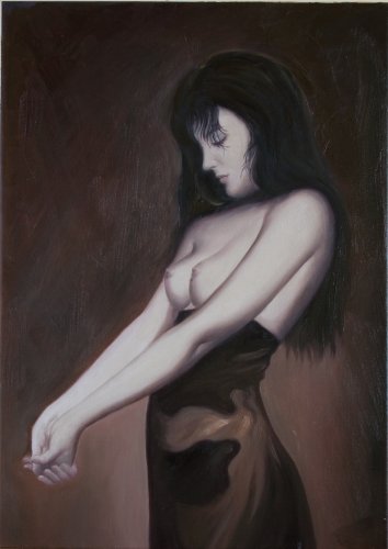 Fine Art Original Oil Painting on Canvas Nude Woman 20