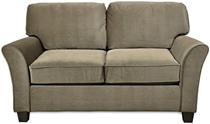 SoFab Sofab Muse II 65.5W x 36D x 37H Love Seat with Coordinating Accent Pillows - Caress Smoke, 1698S-10-SFB222-27494, 1698S 10 SFB222 27494, 1698S10SFB22227494