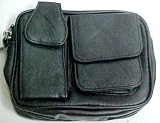 Black Napa Leather Shoulder Bag Purse Biker Carry Bag