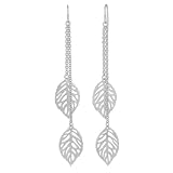 Sterling Silver Leaf Earrings