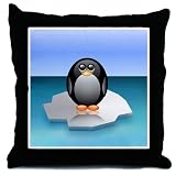 Throw Pillow Cute Baby Penguin