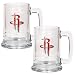 Houston Rockets NBA 2pc 15oz Glass Tankard Set - Primary Logo by Great American Products