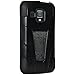 Amzer AMZ95763 Double Layer Hybrid Soft Skin Hard Shell Case with Kickstand for Pantech Perception ADR930L - 1 Pack - Retail Packaging - Black/ Black
