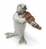 SEAL plays VIOLIN MINIATURE New Porcelain NORTHERN ROSE MB012
