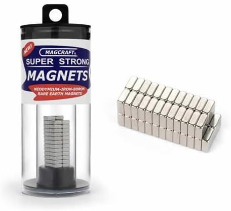 Magcraft NSN0610 1/4-Inch by 1/10-Inch Rare Earth Block Magnets, 50-Count