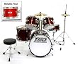TKO 5-piece Complete Junior Drum Set - Metallic Red