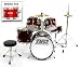 TKO 5-piece Complete Junior Drum Set - Metallic Red