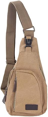 Egelbel Men Canvase Chest Pack Crossbody Bag Waist Ba Leisure Travel Bag