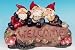 Large See Hear Speak No Evil Gnome Welcome Garden Stone