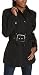 Liz Claiborne Women's Polyester Bonded Short Double Breasted Trench With Belt
