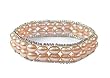 2 Rows of Fresh Water Beige Pearls with Sterling Silver