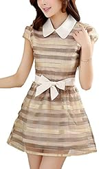 General Print Bandeau Neck  Dress