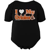 MLB Baltimore Orioles Infant Black I Heart My Team Creeper (12 Months)