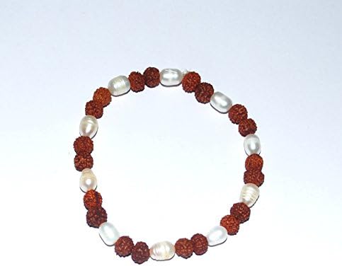 TheMindandBodyStore Themindandbodystore 5 Mukhi Rudraksha Pearl Bracelet