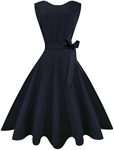 Urmine Women's Floral Print 1950's Vintage Sleeveless Cocktail Dress (XXL, Floral-010)