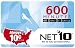 NET10 Refill Card - 600 Minute Airtime Card / 90 Days Access