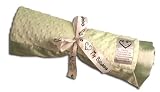Sage Dot Velour Luxury Baby Blanket