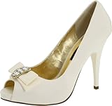 IMAGE OF Nina Women's Elke Platform Pump,Ivory Satin,9 M US