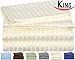 King Striped Bed-Sheet-Set Ivory - Brushed Velvety Microfiber -Luxurious, Comfortable, Breathable, Soft & Extremely Durable - Wrinkle, Fade & Stain Resistant - Hotel Quality By Utopia Bedding (King, Ivory)