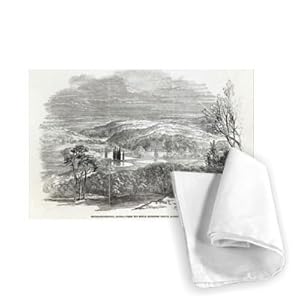 Reinhardtsbrunn, Gotha, engraved by W.J... - Tea Towel 100% Cotton - Art247 - Tea Towel - 46x70cm