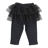 (チャックル) chuckle *スウィートガール*3段チュールスカッツ ブラック 80cm P3259-80-01