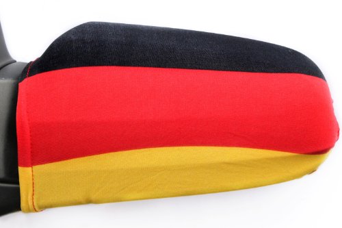 2er-Set Auto-Spiegel Flagge Autobikini Fanartikel EM/WM Deutschland Italien Portugal Frankreich (Deutschland)