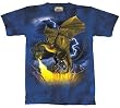 The Mountain Golden Dragon Fire Lightning Fantasy Tee T-shirt