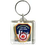 FDNY LUCITE CLEAR KEYCHAIN